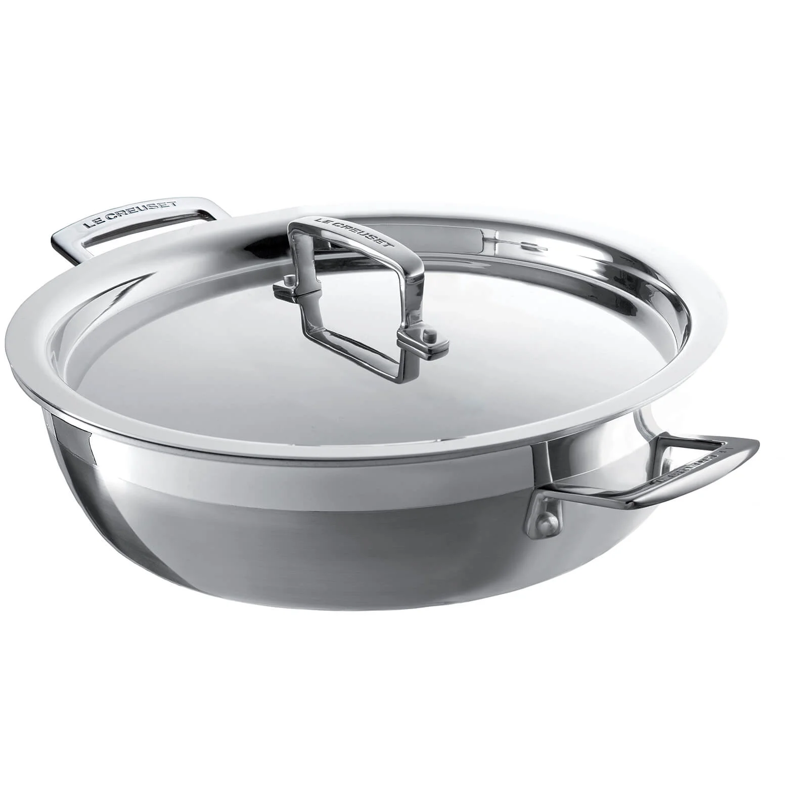 Le Creuset 3-Ply Stainless Steel Shallow Casserole Dish - 24cm Image 1