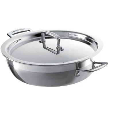Le Creuset 3-Ply Stainless Steel Shallow Casserole Dish - 24cm