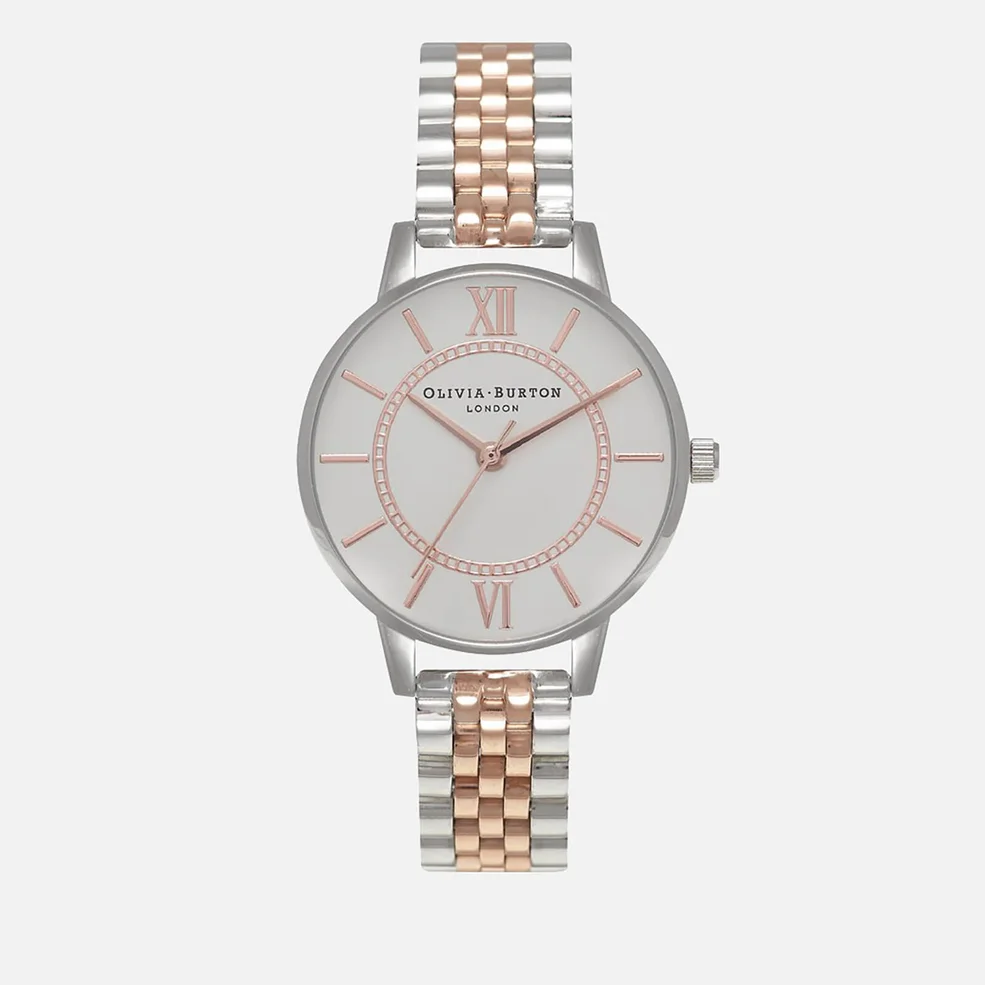 Olivia Burton Women's Wonderland Mix Bracelet Watch - Silver/Rose Gold Image 1