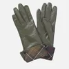 Barbour Women's Lady Jane Leather Gloves - Green - Image 1