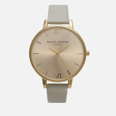 Olivia Burton Women's Big Dial Watch - Grey/Gold