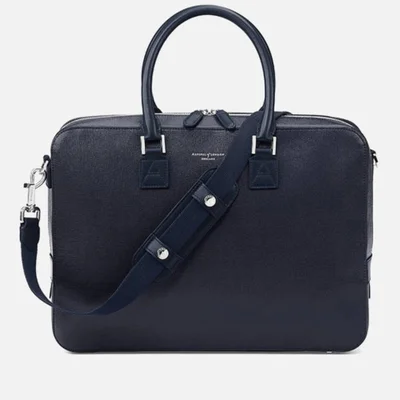 Aspinal of London Mount Street Small Briefcase - Navy