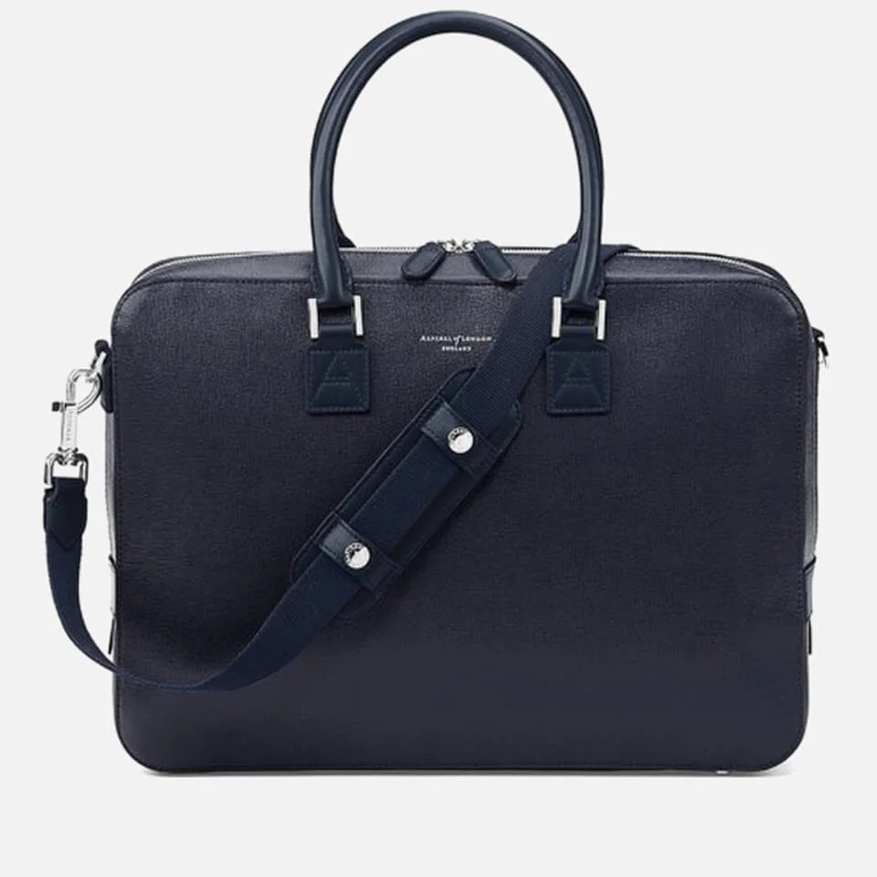Aspinal of London Mount Street Small Briefcase - Navy Image 1