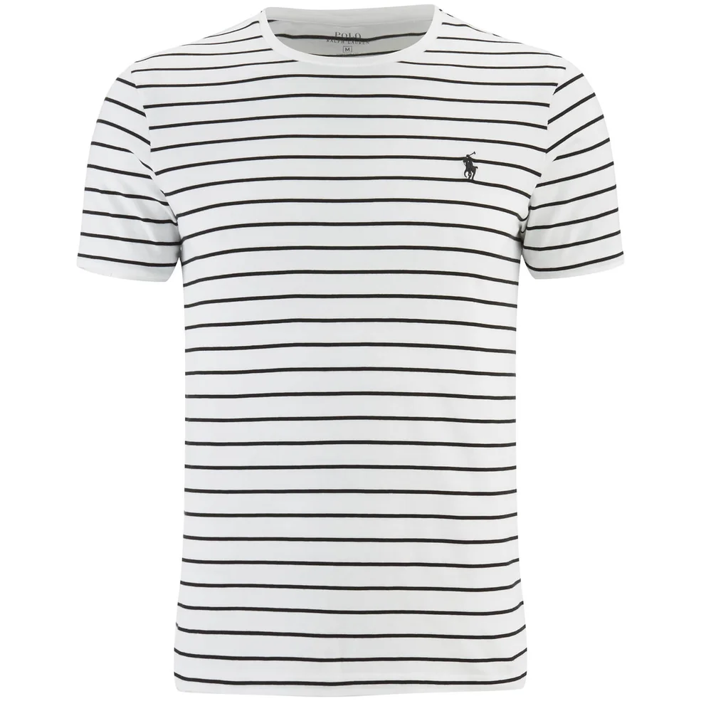 Polo Ralph Lauren Men's Striped Short Sleeve Crew Neck T-Shirt - White /Black Image 1