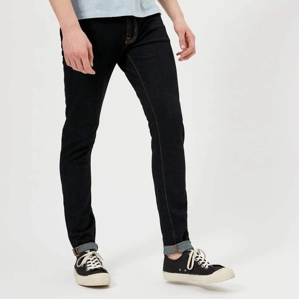 Nudie Jeans Men's Skinny Lin Skinny Jeans - Dry Deep Orange Image 1