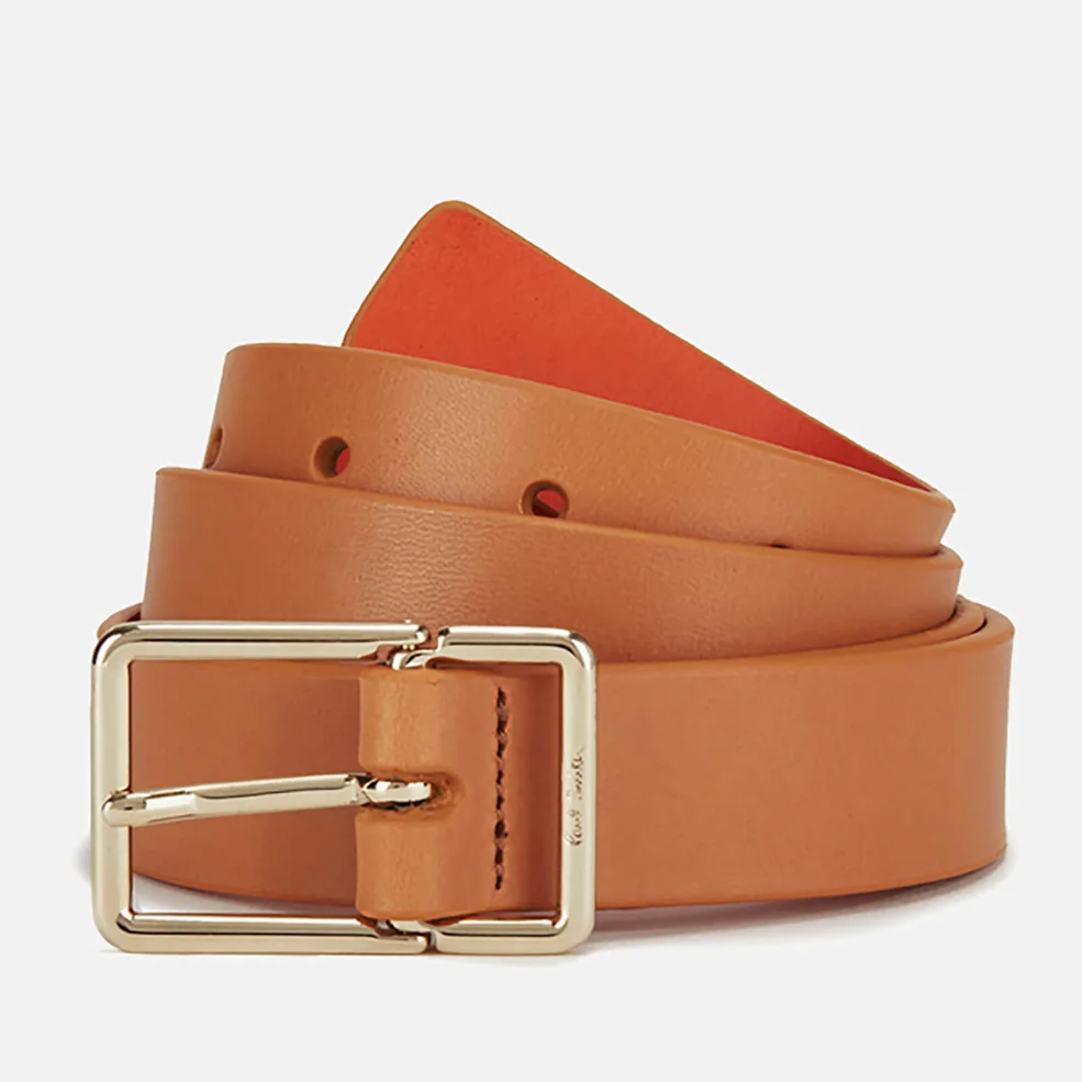 Paul Smith Accessories Women's Leather Contrast Belt - Orange Image 1