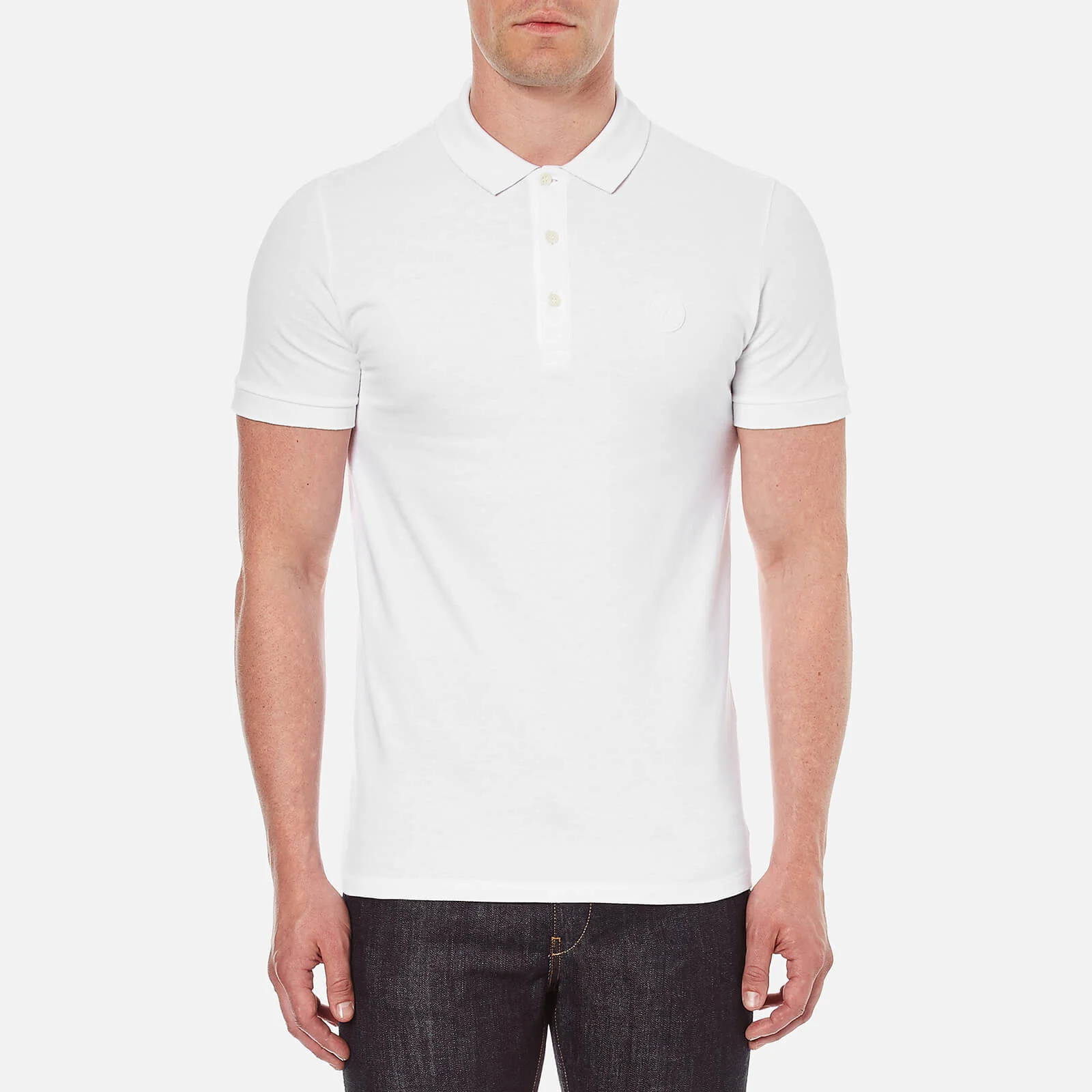 Versace Collection Men's Small Logo Polo Shirt - White Image 1