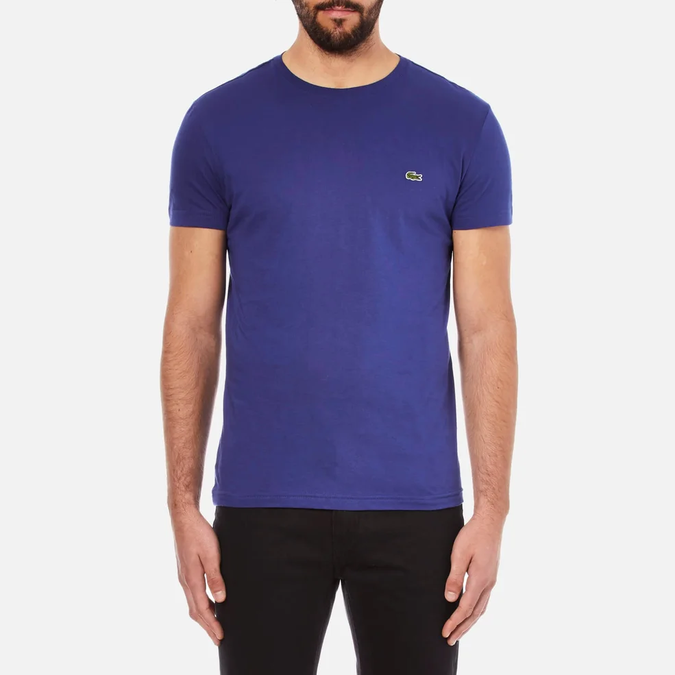 Lacoste Men's Short Sleeve Crew Neck T-Shirt - Ocean Image 1