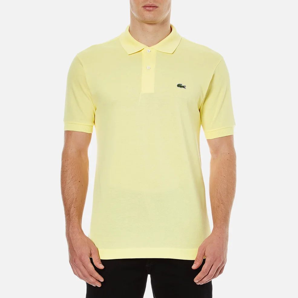 Lacoste Men's Short Sleeve Pique Polo Shirt - Yellow Image 1