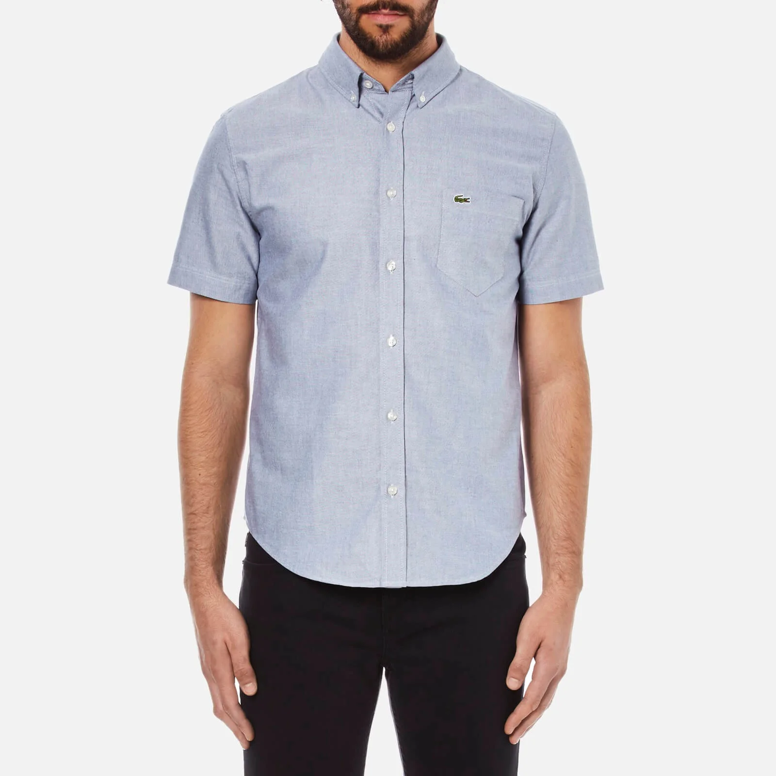 Lacoste Men's Short Sleeve Casual Shirt - Deauville Blue Image 1