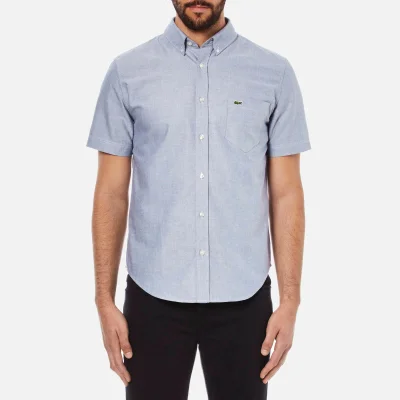 Lacoste Men's Short Sleeve Casual Shirt - Deauville Blue