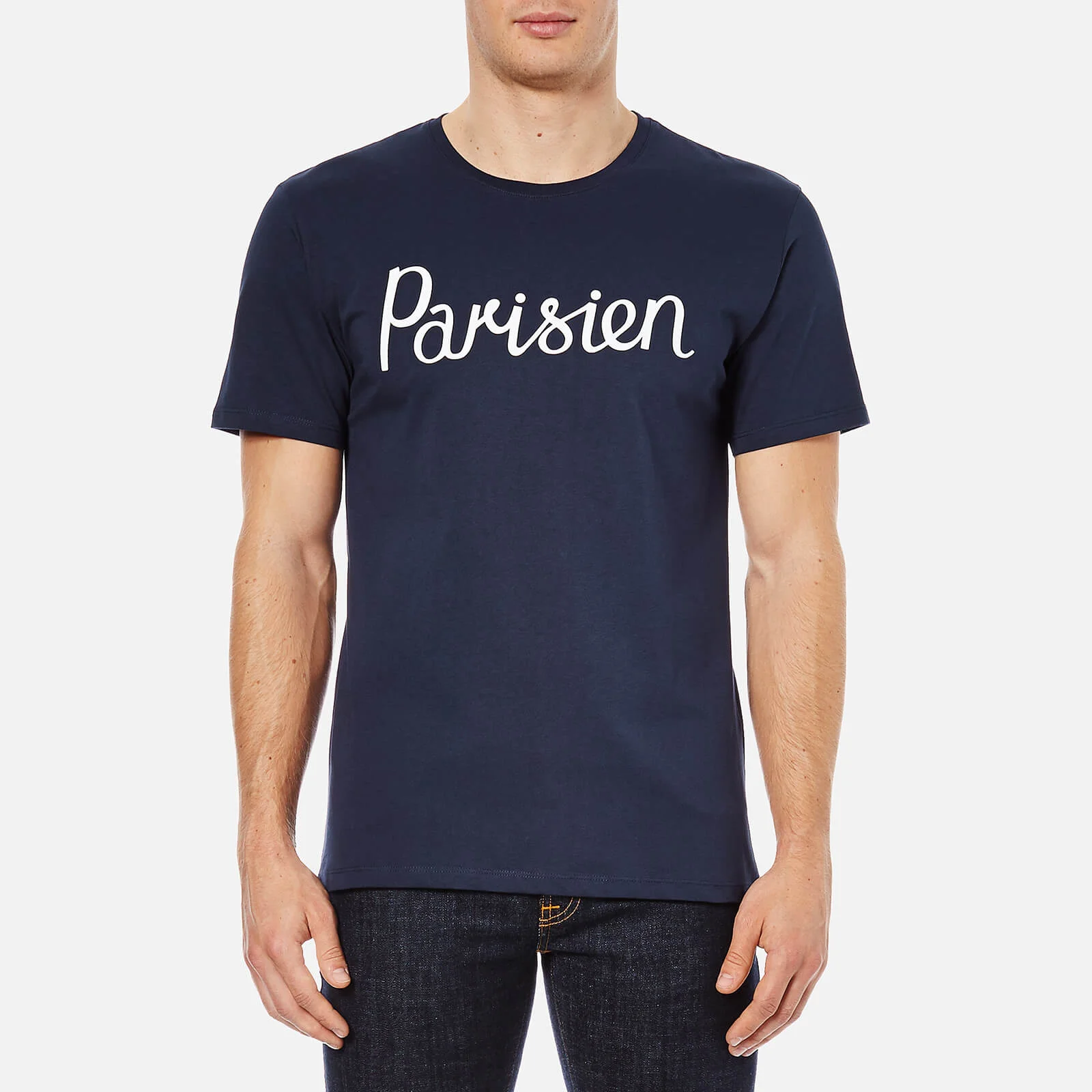 Maison Kitsuné Men's Parisien T-Shirt - Navy Image 1