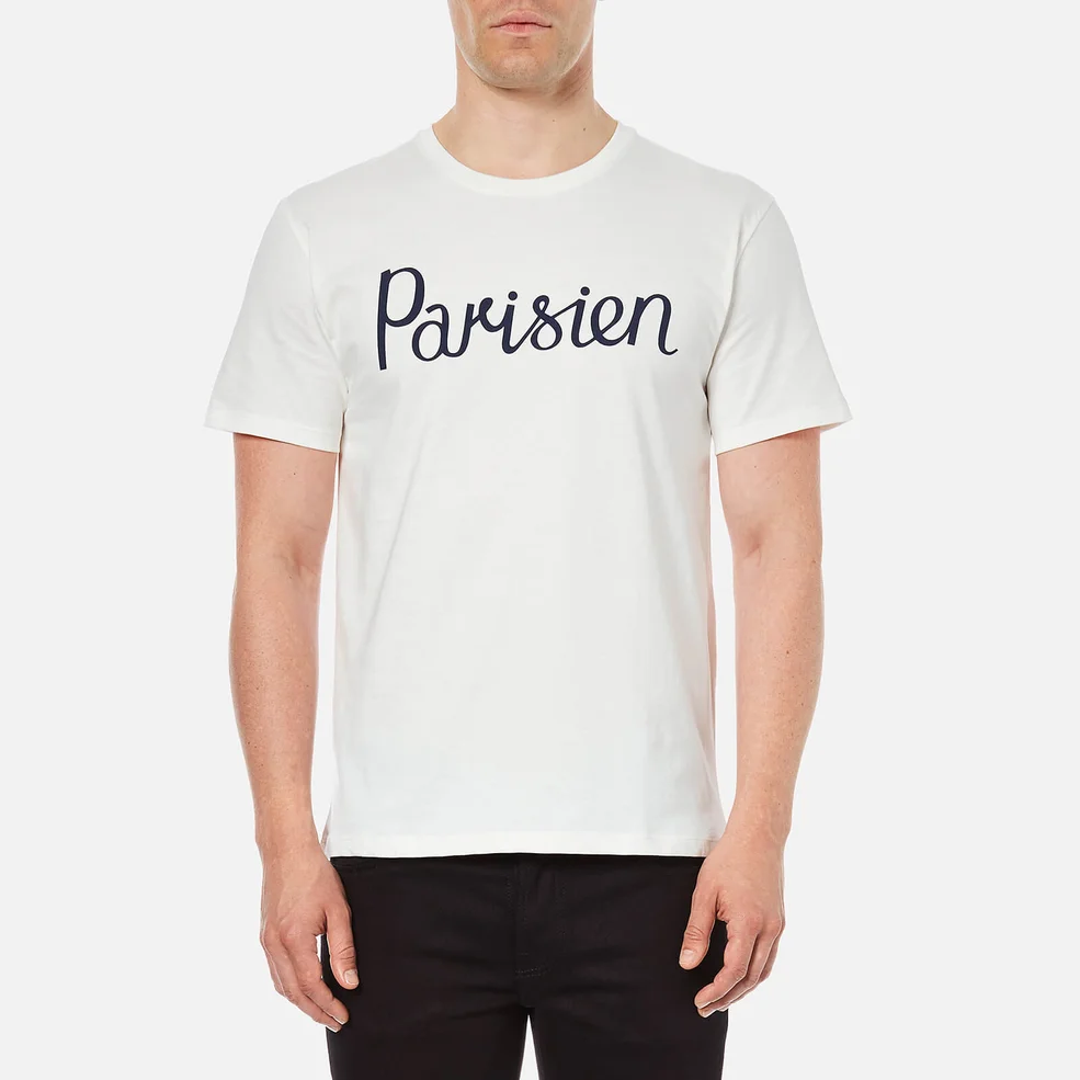 Maison Kitsuné Men's Parisien T-Shirt - White Image 1
