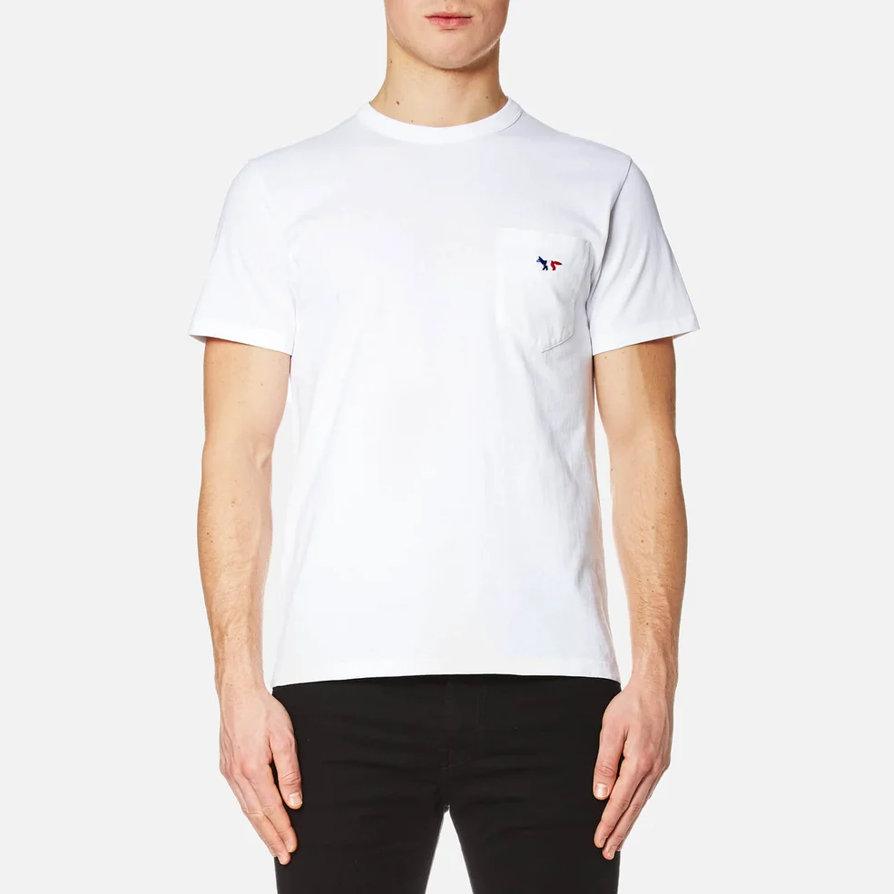 Maison Kitsuné Men's Tricolor Fox T-Shirt - White Image 1