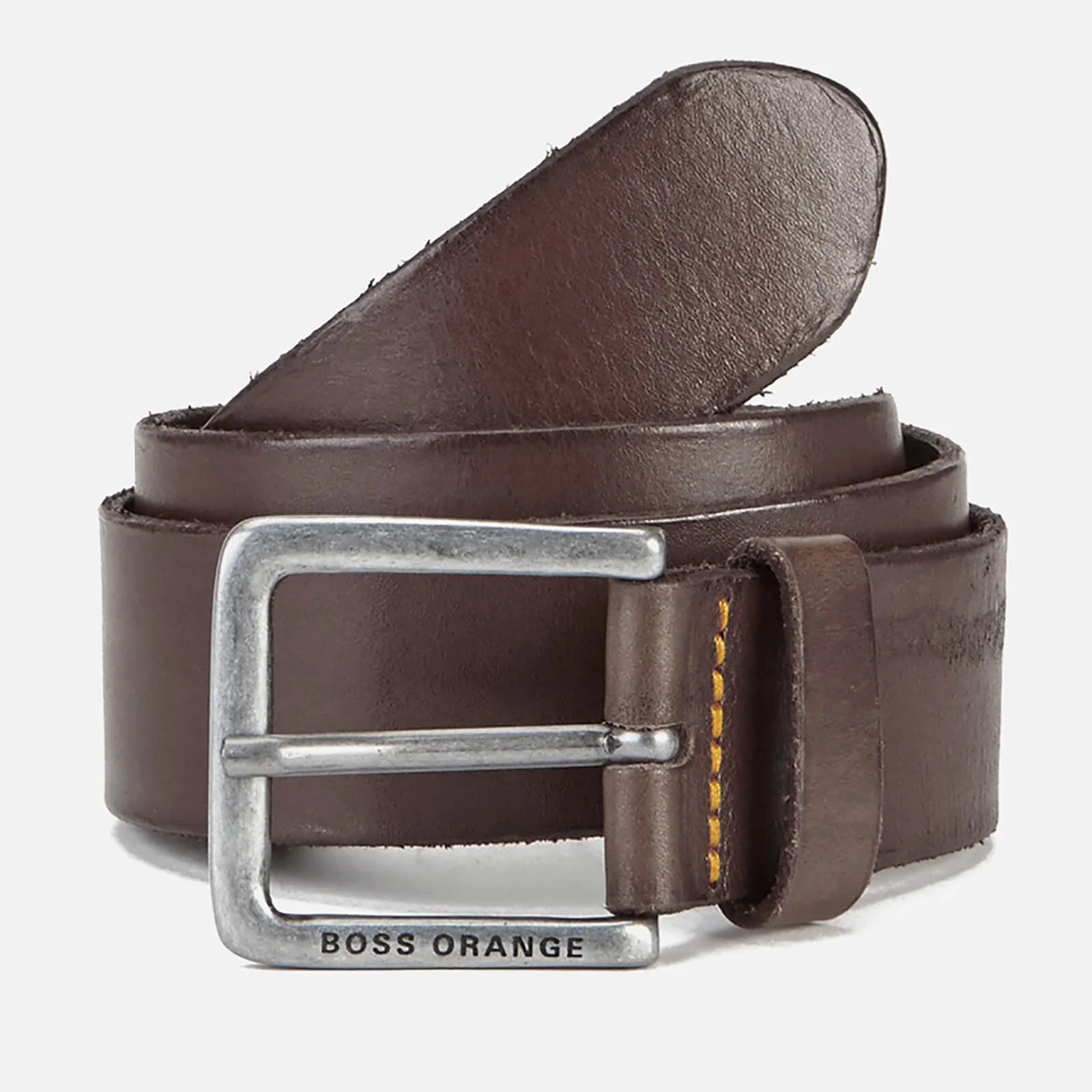 BOSS Orange Men's Jeek Leather Belt - Brown Image 1