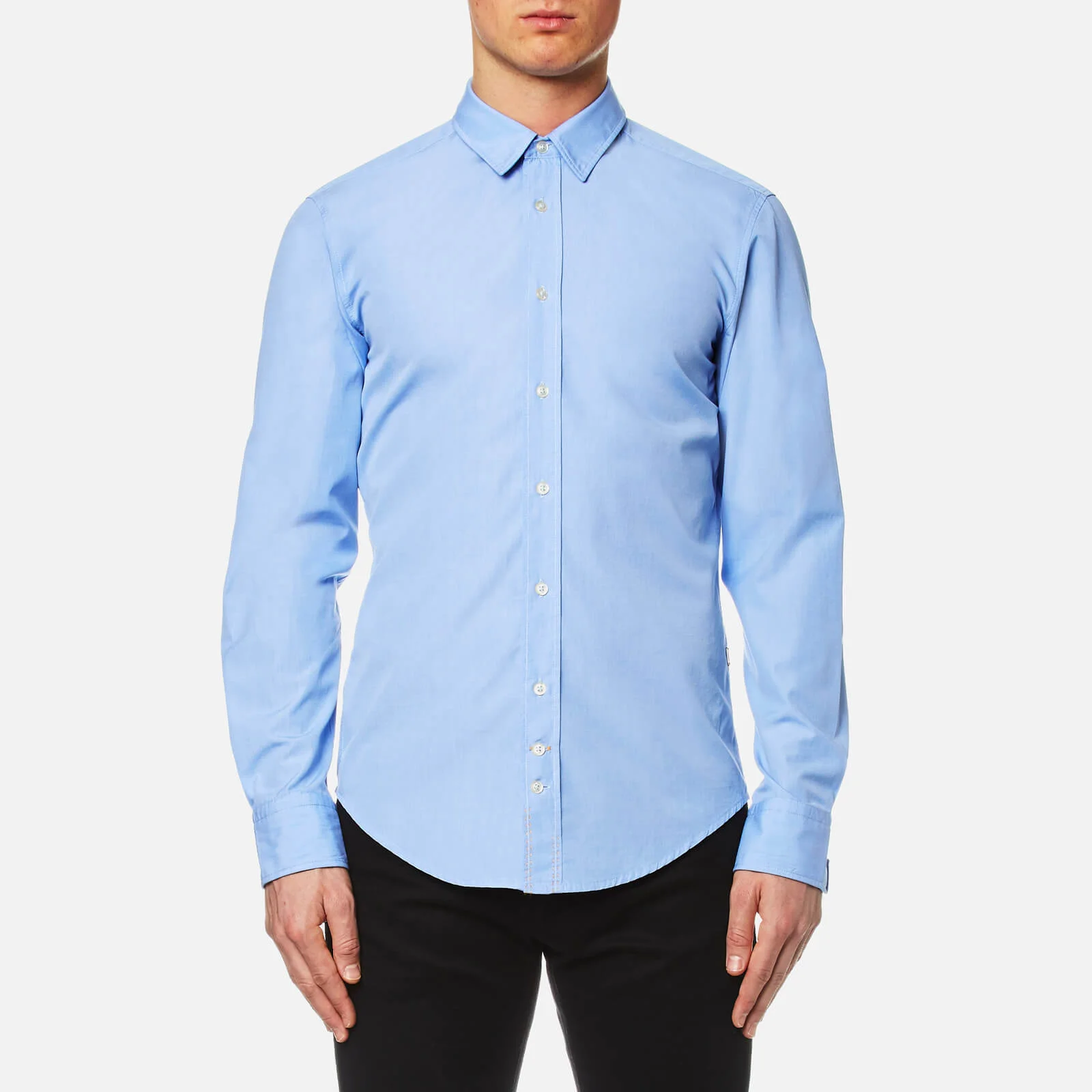 BOSS Orange Men's Cliffe Long Sleeve Shirt - Open Blue Image 1