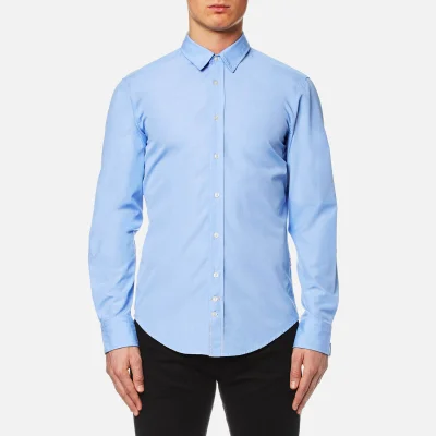 BOSS Orange Men's Cliffe Long Sleeve Shirt - Open Blue