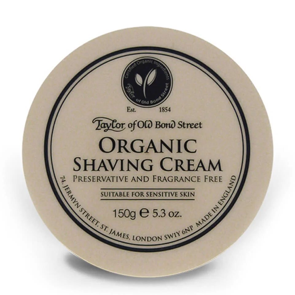 Taylor of Old Bond Street Shaving Cream Bowl - Organic (150g) Image 1