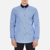 A.P.C. Men's Steven Contrast Collar Long Sleeved Shirt - Bleu - Image 1