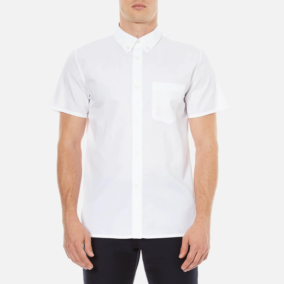 A.P.C. Men's Chemlsette Larry Short Sleeved Shirt - White Image 1