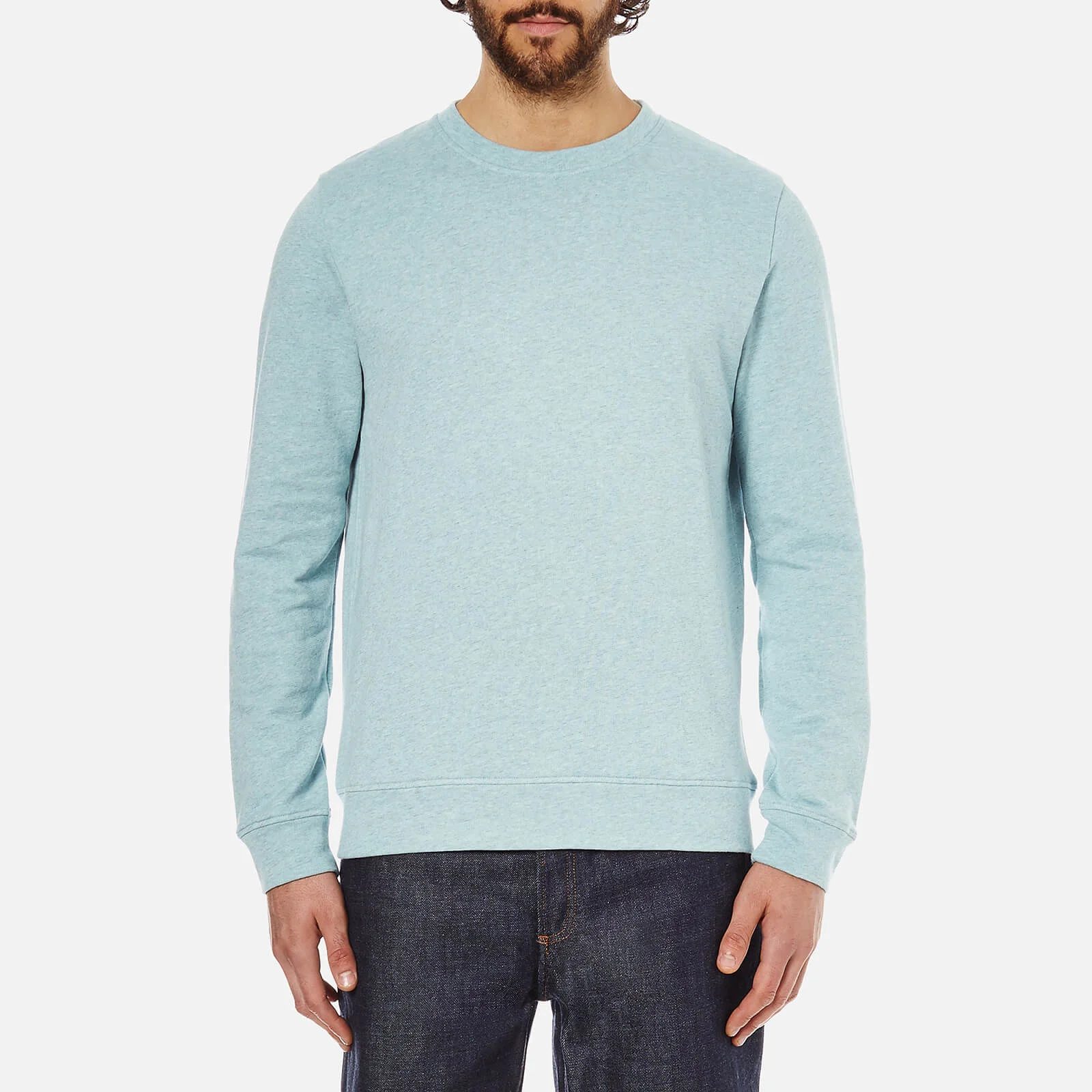 A.P.C. Men's Basique Long Sleeved Sweatshirt - Bleu Clair Image 1