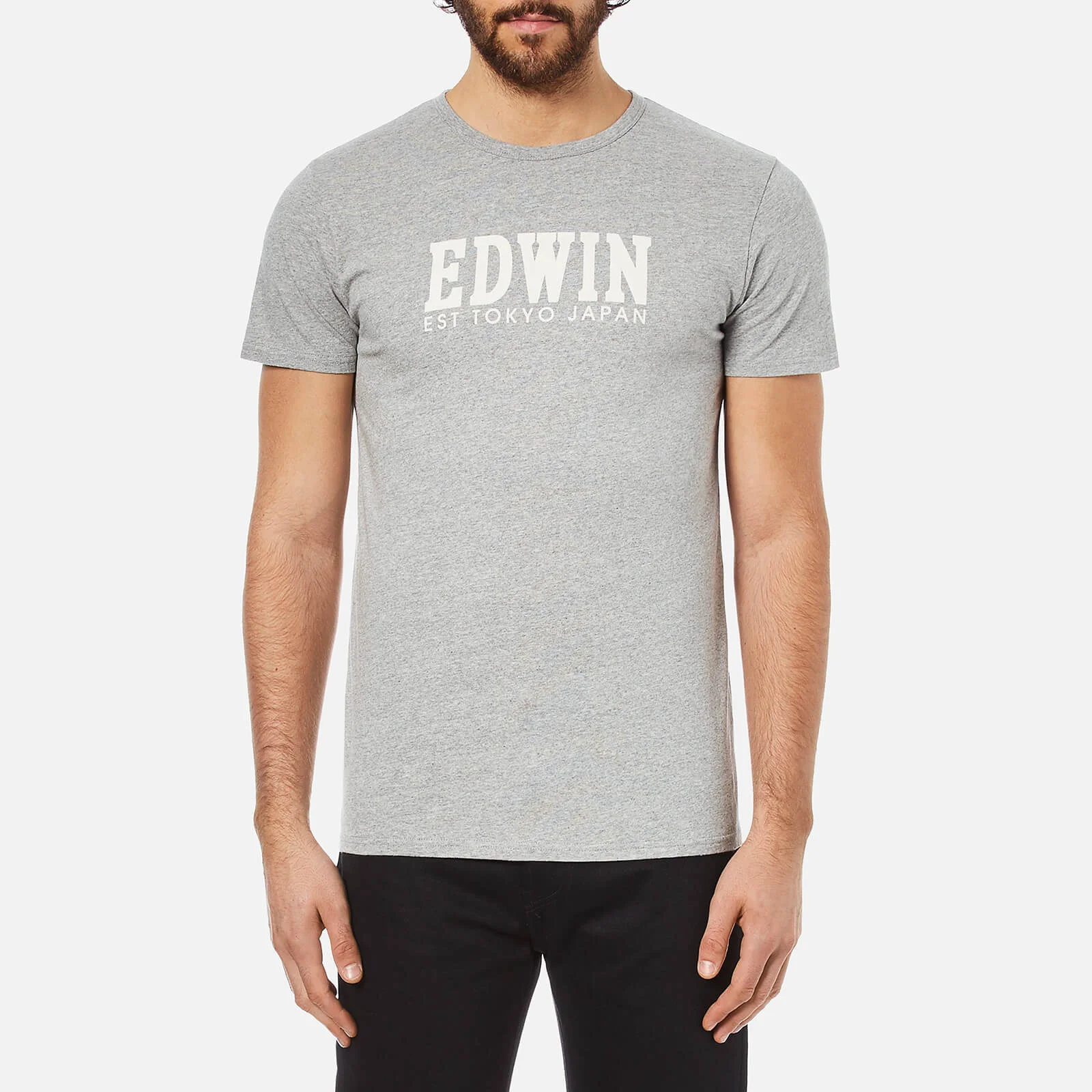 Edwin Men's Logo Type 2 T-Shirt - Grey Marl Image 1