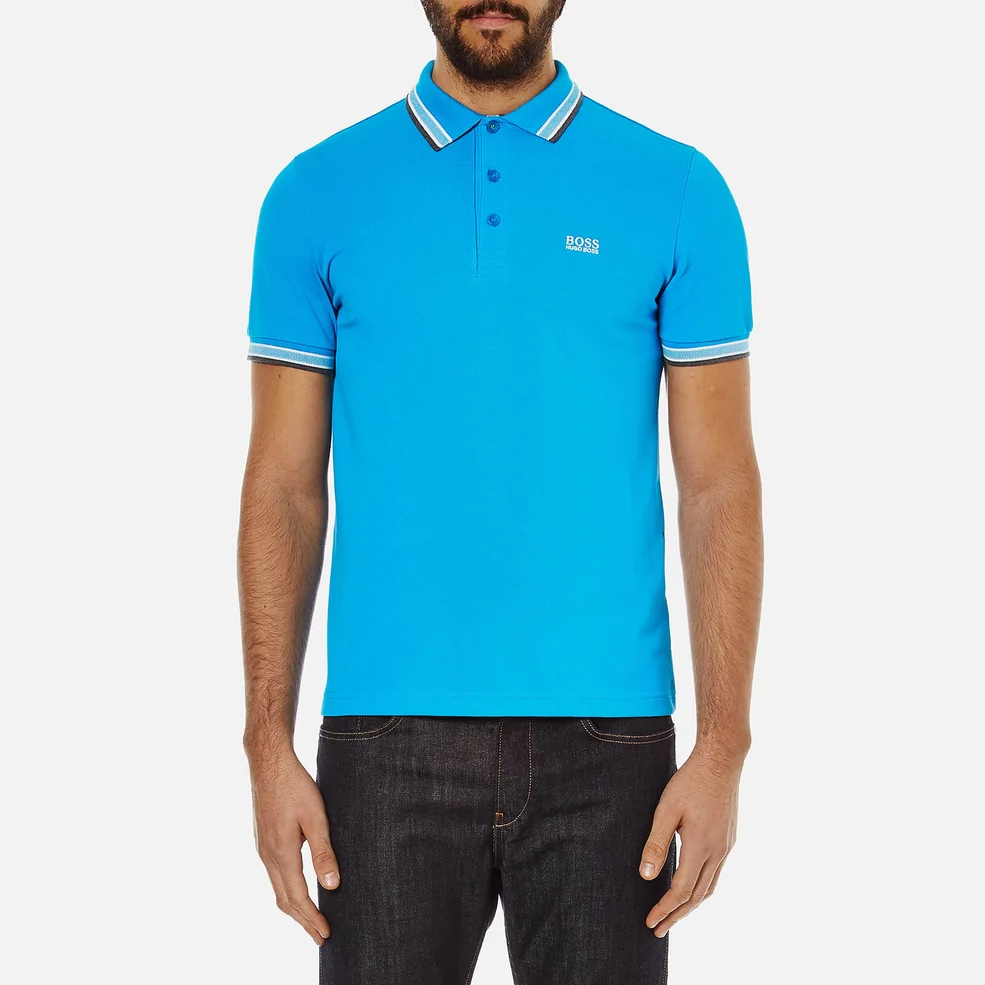 BOSS Green Men's Paddy Polo Shirt - Bright Blue Image 1