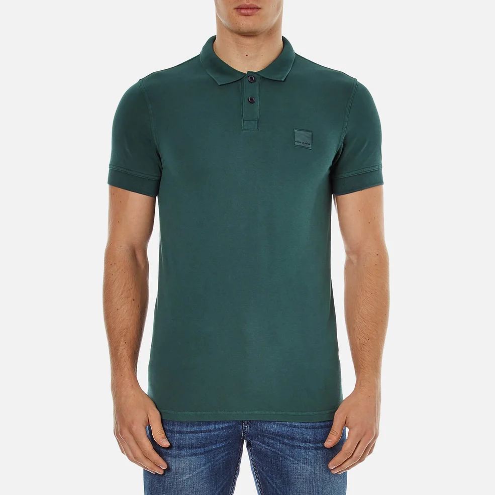 BOSS Orange Men's Pascha Polo Shirt - Green Image 1