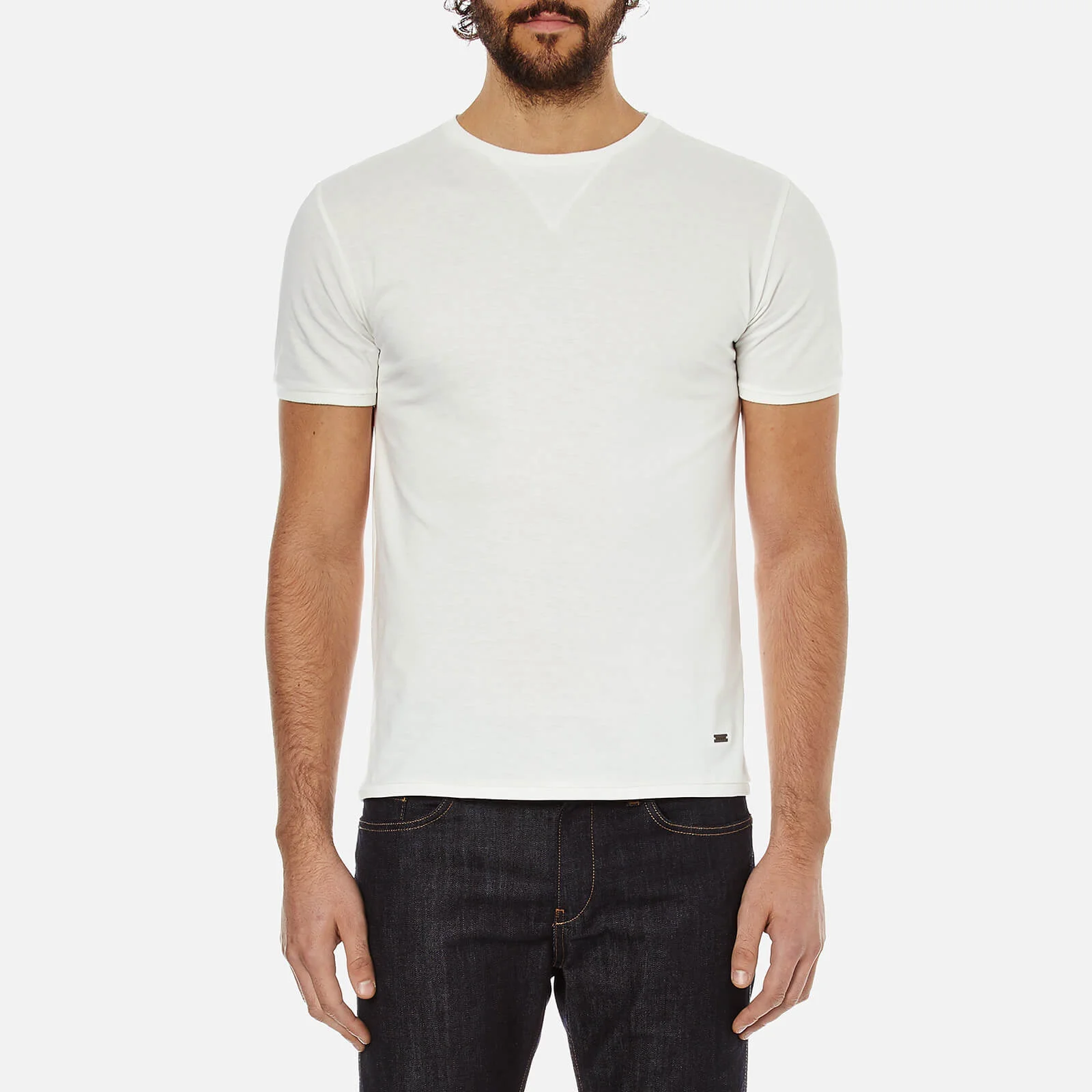 BOSS Orange Men's Toern Collar Detail T-Shirt - White Image 1