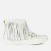 Converse Women's Chuck Taylor All Star Premium Leather Fringe Hi-Top Trainers - Egret - Image 1