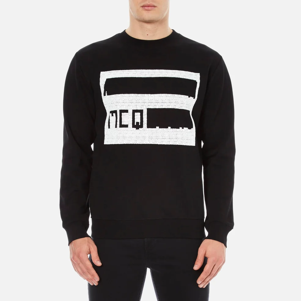 McQ Alexander McQueen Men's Logo Clean Crew Sweatshirt - Darkest Black Image 1