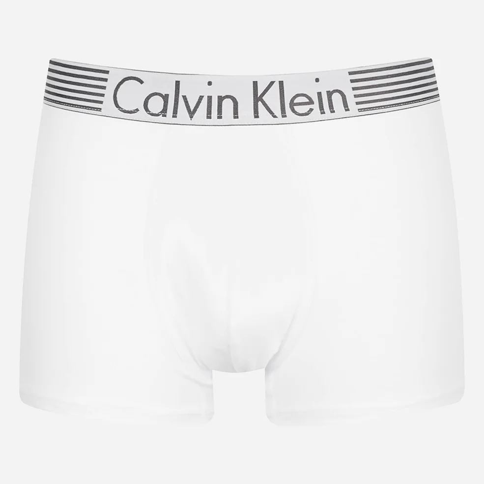 Calvin Klein Men's Iron Strength Cotton Trunk Boxers - White Image 1