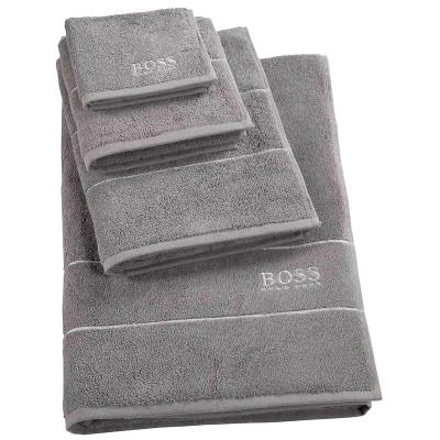 Hugo BOSS Plain Towel Range - Concrete