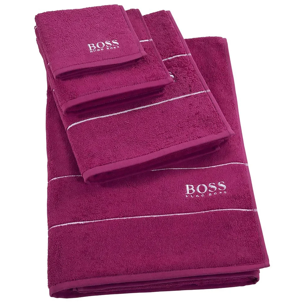Hugo BOSS Plain Towel Range - Azalea Image 1