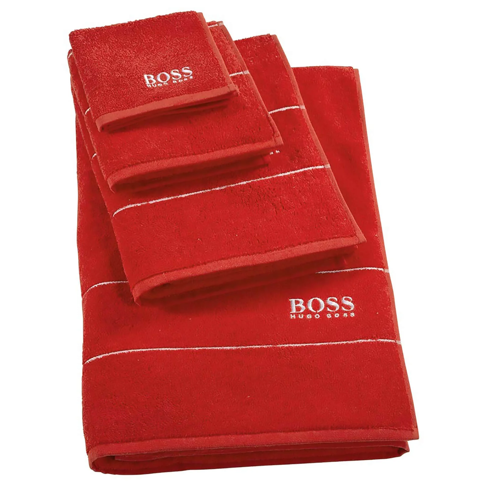 Hugo BOSS Plain Towel Range - Poppy Image 1