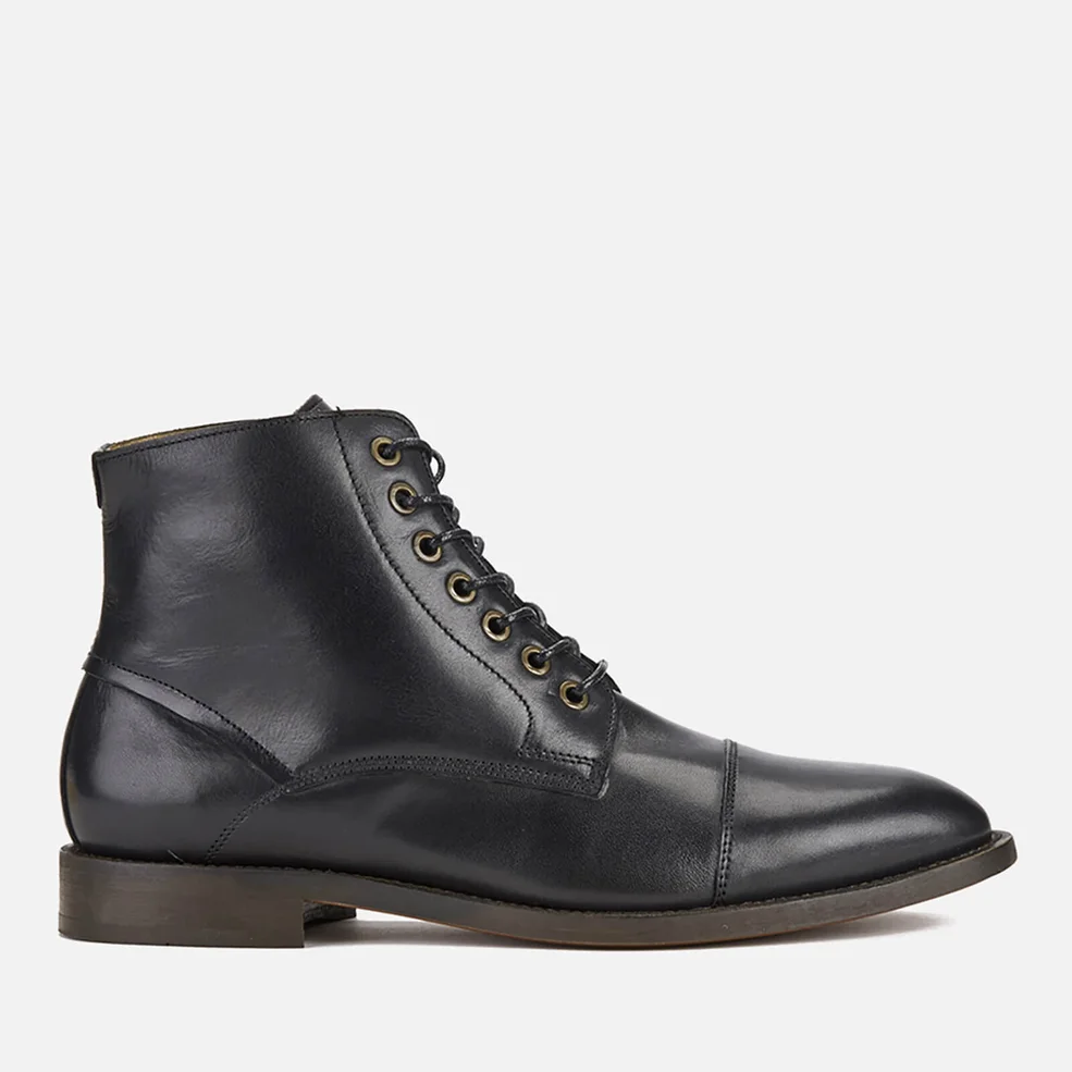 Hudson London Men's Seymour Leather Toe Cap Lace Up Boots - Black Image 1