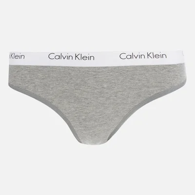 Calvin Klein Women's CK One Logo Thong - Grey Heather