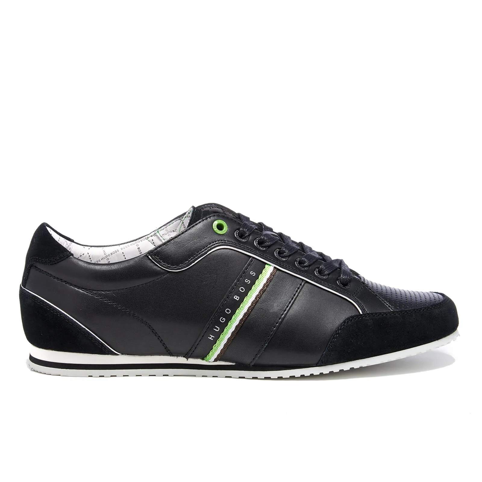 BOSS Green Men's Victoire LA Leather Trainers - Charcoal Image 1
