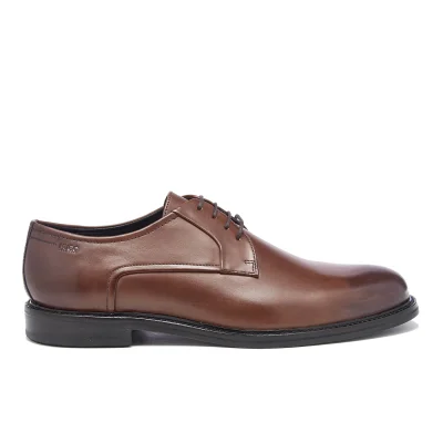 HUGO Men's Neoclass Leather Derby Shoes - Medium Brown