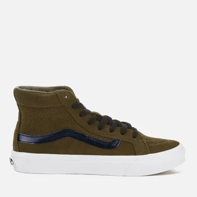 Vans Women's Sk8-Hi Slim Cut Out Perforated Suede Trainers - Tarmac/True White