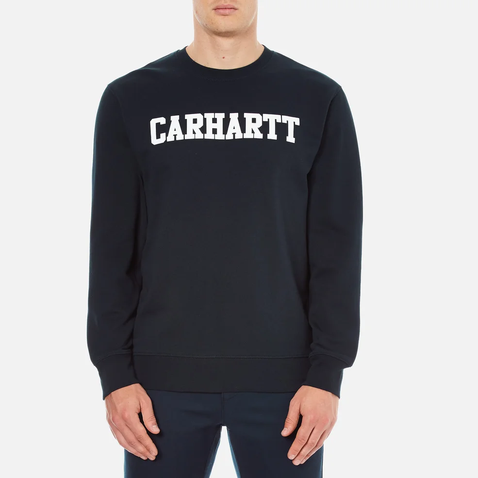 Carhartt Men's College Sweatshirt - Navy/White Image 1