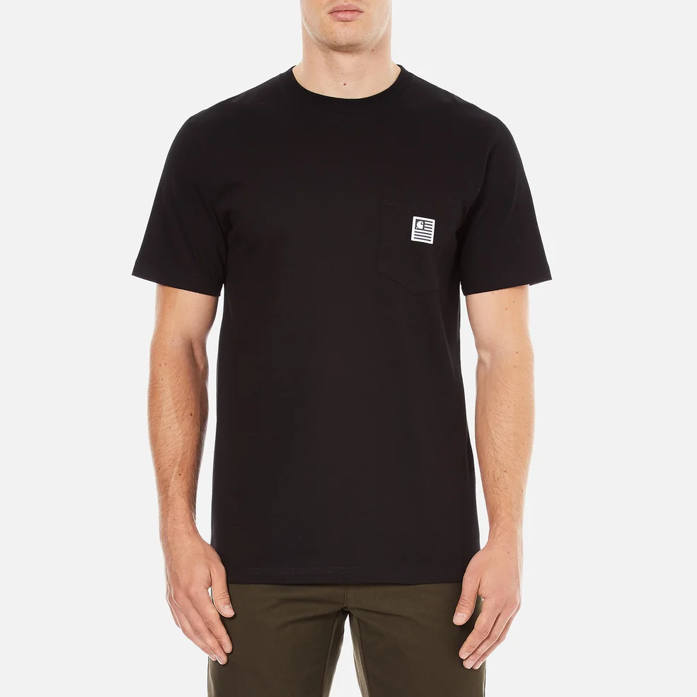 Carhartt Men's Short Sleeve State Pocket T-Shirt - Black Image 1
