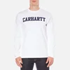 Carhartt Men's Long Sleeve College T-Shirt - White/Navy - Image 1