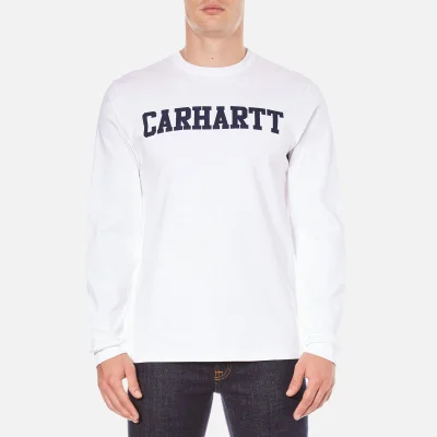 Carhartt Men's Long Sleeve College T-Shirt - White/Navy