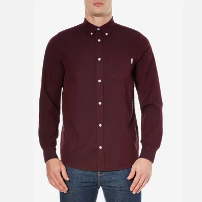 Carhartt Men's Long Sleeve Dalton Shirt - Chianti/Navy