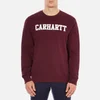 Carhartt Men's College Sweatshirt - Chianti/White - Image 1
