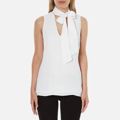MICHAEL MICHAEL KORS Women's Tie Neckline Top - White