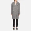 Carven Women's Oversized Two Buttoned Coat - White/Black - Image 1