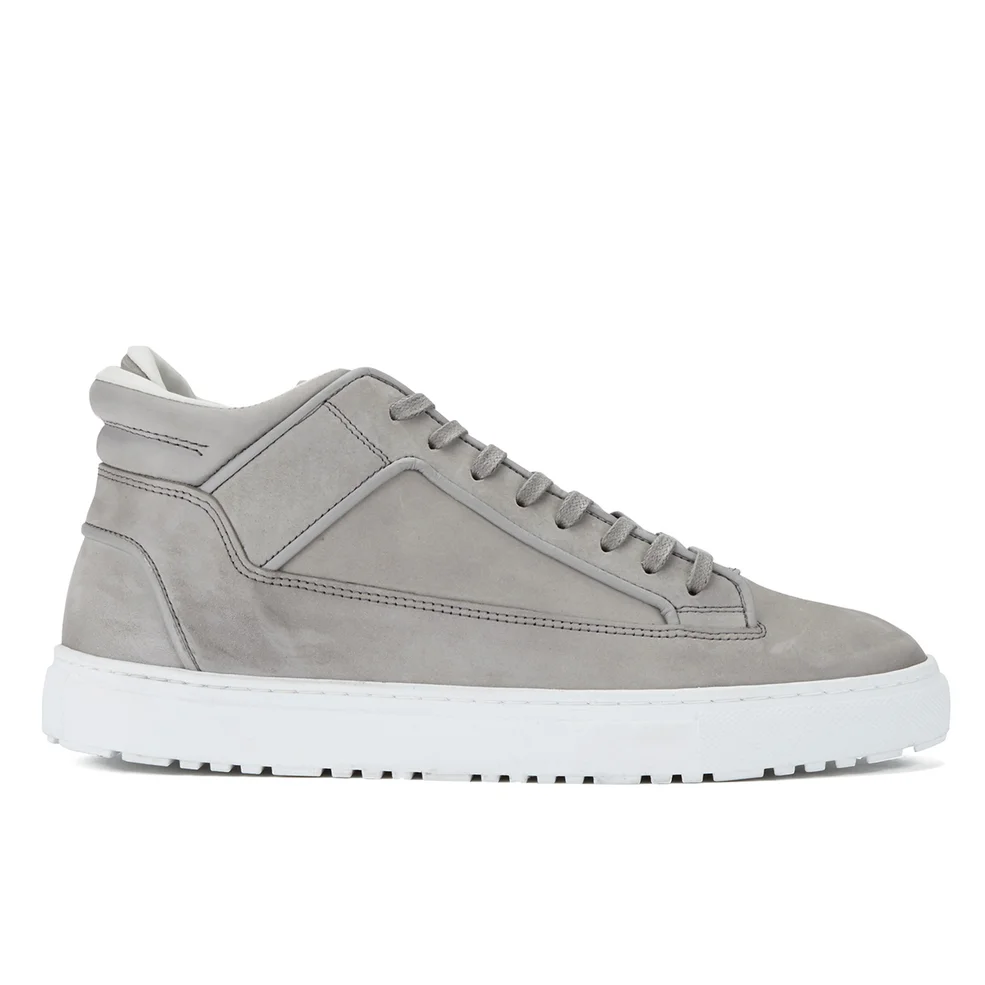 ETQ. Men's Mid Top 2 Leather Trainers - Alloy Image 1