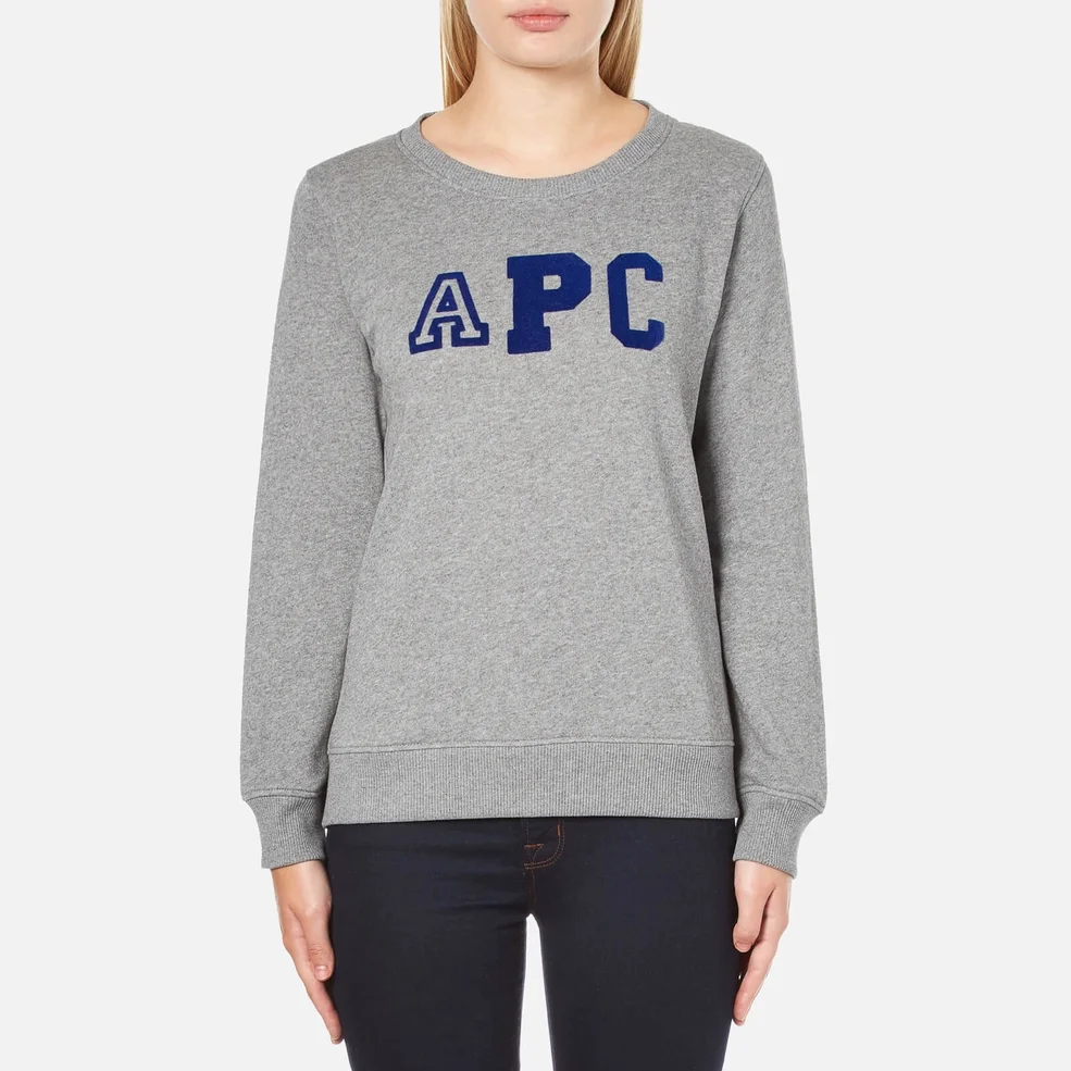 A.P.C. Women's APC Logo Sweatshirt - Grey Image 1